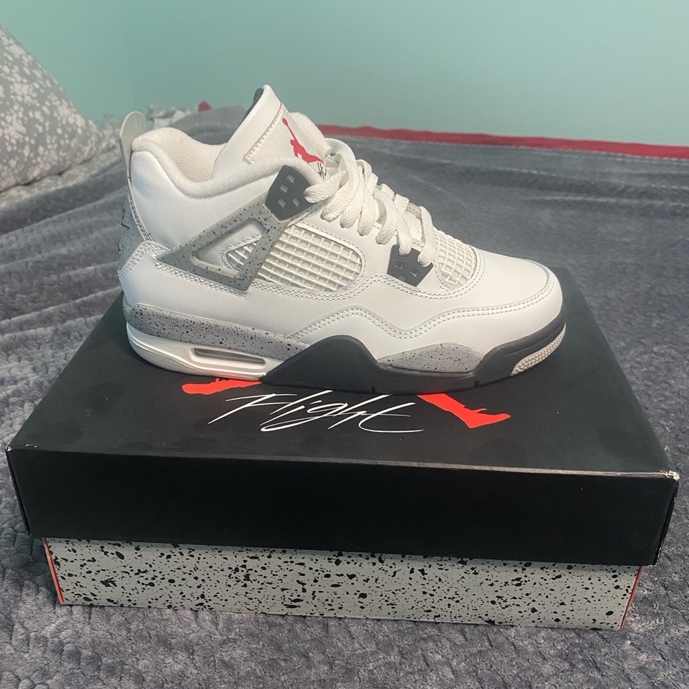 Jordan Kids White and Gray Sneakers